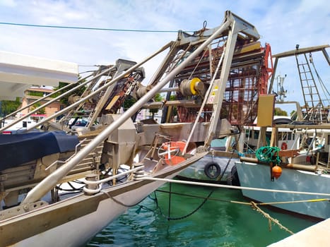 Rimini, Italy - Local fishing boats at summer
