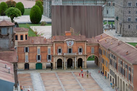 Viserba, Italy - June 25, 2024: Emilia-Romagna at Theme park Italy in Miniature or Italia in Miniatura in Rimini, Italy - Reproduction of famous attractions in a small scale