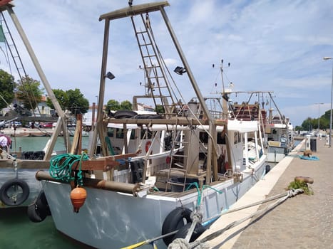 Rimini, Italy - Local fishing boats at summer