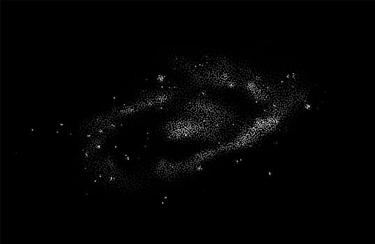 Galaxy vector background black and white