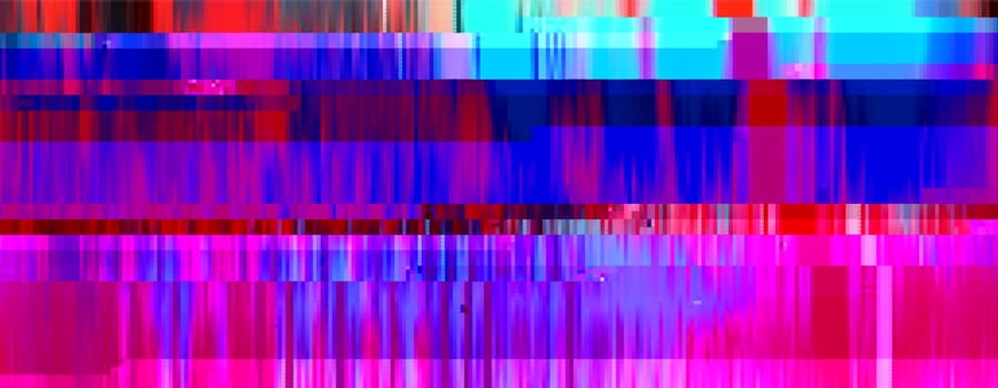 Trendy glitch pattern on dark background. Abstract vector geometric elements