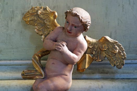 Angel statue in the Church of Our Lady of Jerusalem at Trski Vrh in Krapina, Croatia