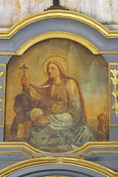 Saint Mary Magdalene, paintig on the Saint Anthony of Padua altar in the Saint Nicholas Church in Bistra, Croatia