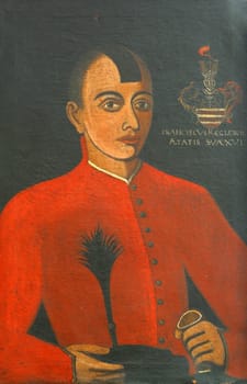 Franjo Keglevic, founder of the monastery, painting in the Franciscan monastery in Krapina, Croatia