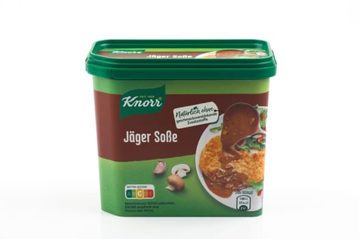 HUETTENBERG, HESSE, GERMANY - 03-24-024: KNORR gravy Basic. KNORR sauces are ideal companions for classic meat dishes.