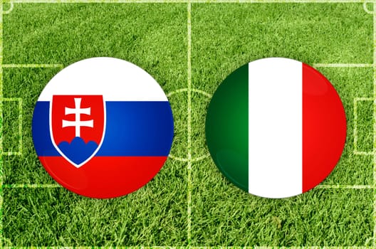 Illustration for Football match Slovakia vs Italy