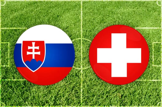 Illustration for Football match Slovakia vs Switzerland