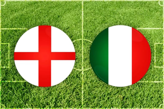 Illustration for Football match England vs Italy
