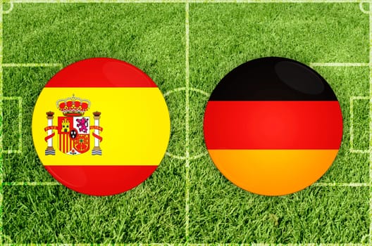 Illustration for Football match Spain vs Germany