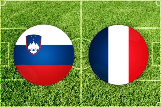 Illustration for Football match Slovenia vs France