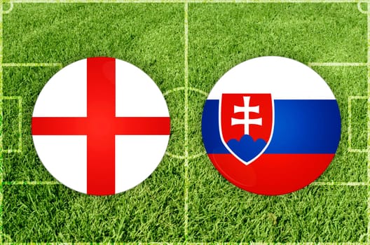 Illustration for Football match England vs Slovakia