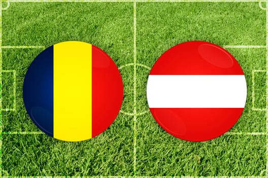 Illustration for Football match Romania vs Austria