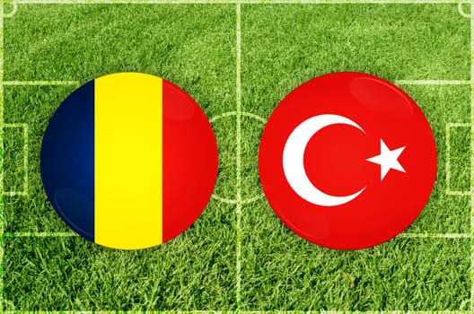 Illustration for Football match Romania vs Turkey