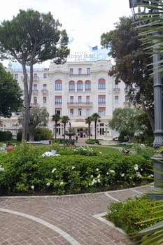 Rimini, Italy - June 25, 2024: The Grand Hotel in Rimini at Rimini, Italy on June 25, 2024