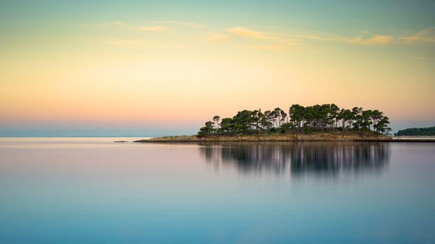 View of island in sea