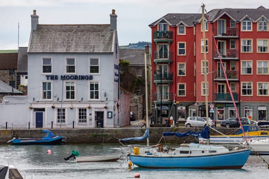 The coastal town and harbor at Dungarvan in County Waterford, on the southeast coast of the Republic of Ireland.