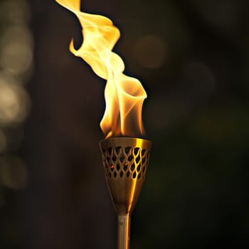 Olympic games torch with flame