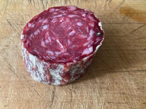 Sliced ​​meat and cheese in a the plate