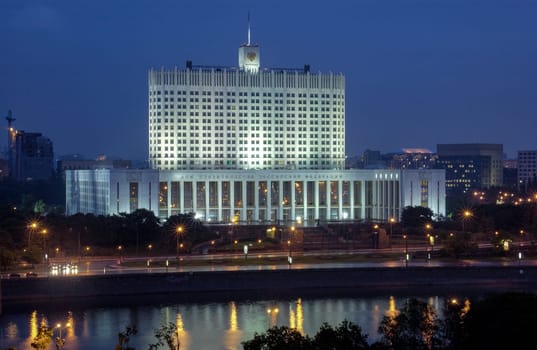 The House of the Government of the Russian Federation commonly called the Russian White House on the Krasnopresnenskaya embankment in Moscow in the Russian Federation. The White House serves as the primary office of the government of Russia and is the official workplace of the Russian Prime Minister.