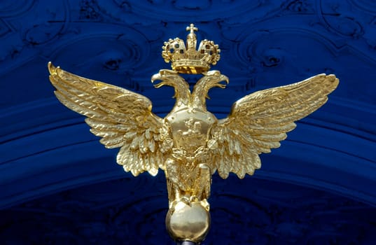 Double Eagle - Emblem of Russia on the gate of the Winter Palace in Saint Petersburg, Russian Federation.