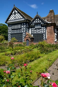Speke Hall, a wood-framed wattle-and-daub Tudor manor house in Speke, Liverpool in northwest England. It is one of the finest surviving examples of its kind. Dates from 1530.