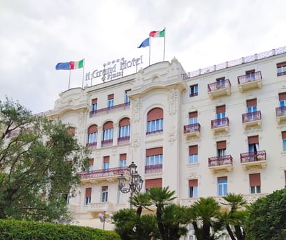 Rimini, Italy - June 25, 2024: The Grand Hotel in Rimini at Rimini, Italy on June 25, 2024