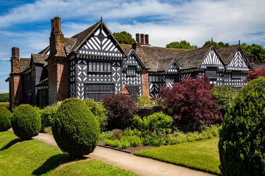 Speke Hall, a wood-framed wattle-and-daub Tudor manor house in Speke, Liverpool in northwest England. It is one of the finest surviving examples of its kind. Dates from 1530.