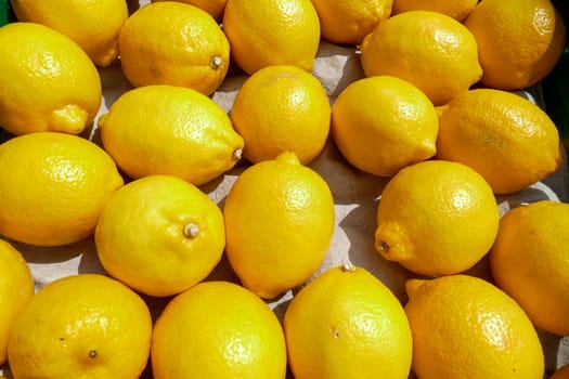 Lemons on a market stall, Germany
