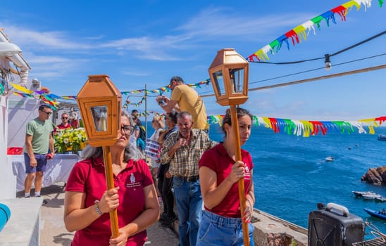 Berlenga island, Portugal: June 22, 2024: Festival in Honor of Saint John the Baptist, in Berlenga island, Peniche. Portugal