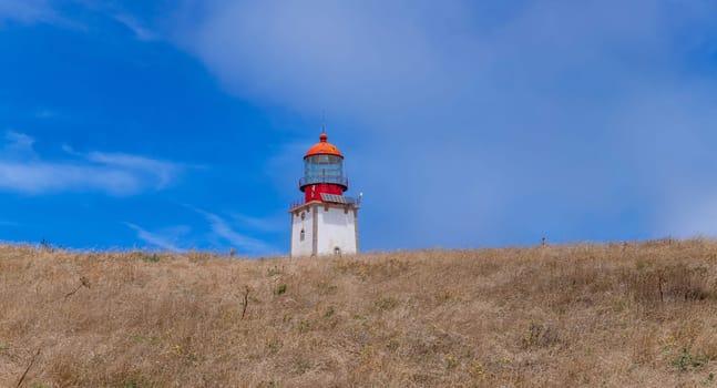 Berlenga Lighthouse, in the natural reserve of the Berlengas archipelago, near Peniche. Portugal