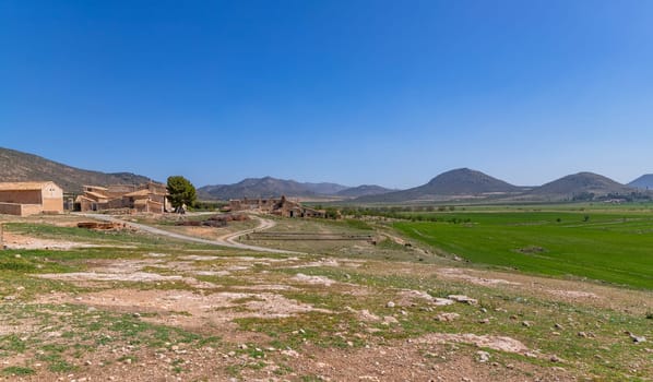 Farm and landscape of the interior of Granada, Andalusia, Spain