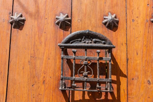 door detail in Alhambra de Granada, Andalusia, Spain