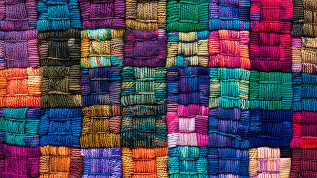 Texture of colorful wool knit. Seamless knitted background. AI generated