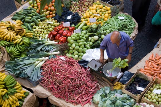 The Central Market in Funchal on the Island of Madeira
