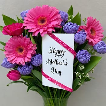 annually recurring Mother's Day with flowers and best wishes