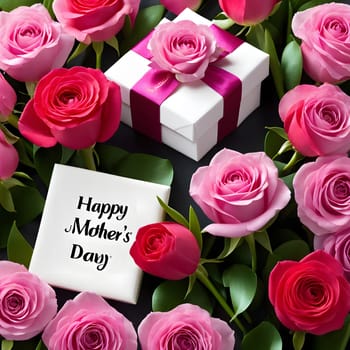 annually recurring Mother's Day with flowers and best wishes