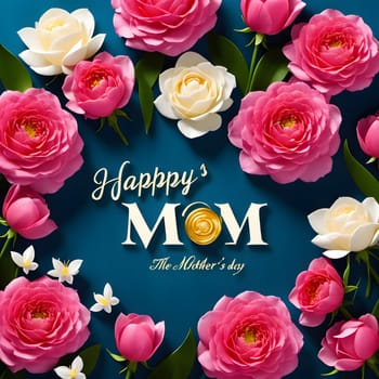 annually recurring Mother's Day with flowers and best wishes