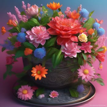 annually recurring Mother's Day with flowers and best wishes