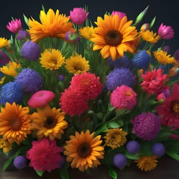 annually recurring Mother's Day with flowers and best wishes