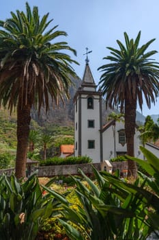 The parochial church on the edge of the small town of Sao Vincente on the Portuguese island of Madeira.