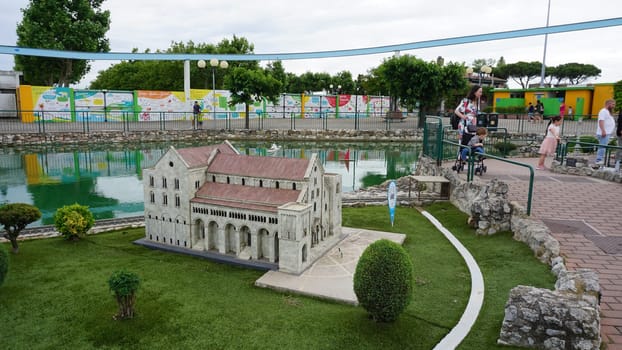 Viserba, Italy - June 25, 2024: Bari at Theme park Italy in Miniature or Italia in Miniatura in Rimini, Italy - Reproduction of famous attractions in a small scale