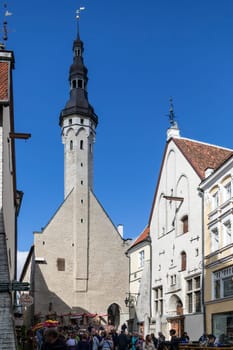 The Church of the Holy Spirit or Church of the Holy Ghost in the Old Town district of Tallinn in Estonia. Dates from 1319.