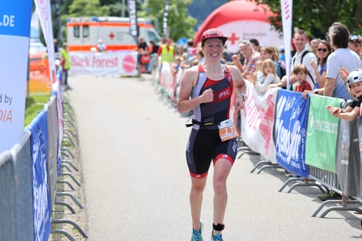 Rebecca Itta (ASC Konstanz) at the finish of the 26th Schluchsee Triathlon - Black Forest Cup 2024