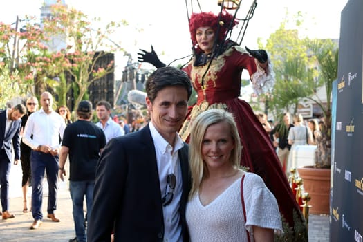 Martin Schmitt (TV expert / ski jumping expert,Eurosport,ex-world champion) with his wife Andrea at the Croatian Summer Festival at Europa Park Rust 2024