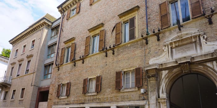 Rimini, Italy - June 25, 2024: historical old city in the italian city Rimini at Italy