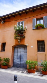 Historical old city in the italian city Rimini at Italy