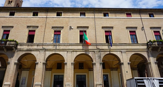Rimini, Italy - June 25, 2024: historical old city in the italian city Rimini at Italy