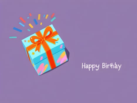 Closeup of the colorful birthday gifts