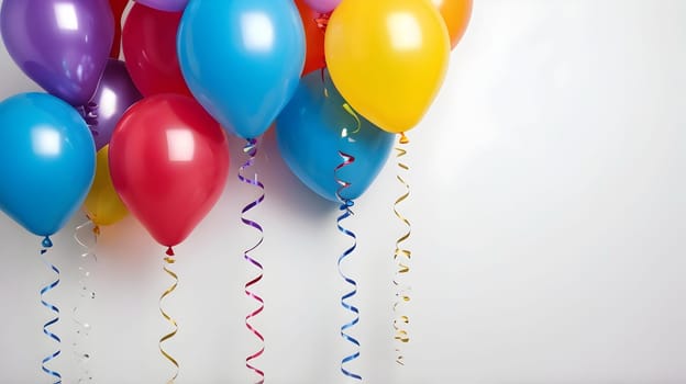 Colorful closeup of the birthday balloons