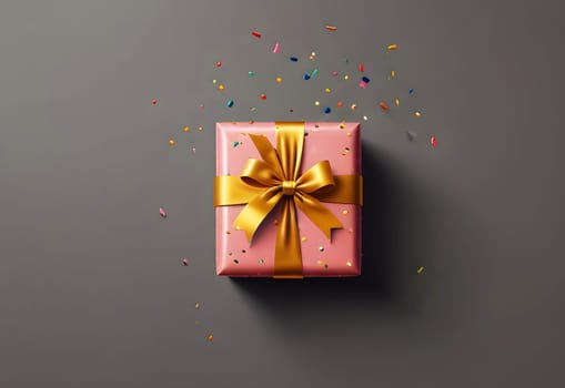 Closeup of the colorful birthday gifts